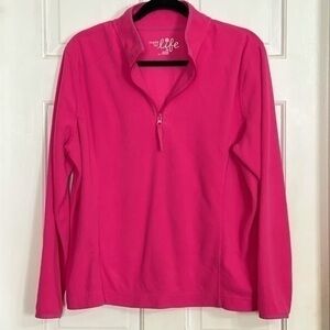 Made for Life Pink Fleece Pullover Top